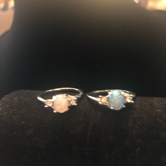 Gorgeous Opal rings, Pink and Blue! - Picture 7 of 8